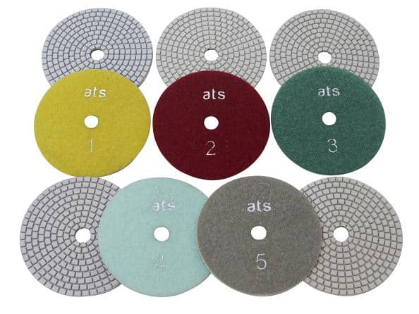 5 Step Flexible White Quartz Diamond Polishing pads