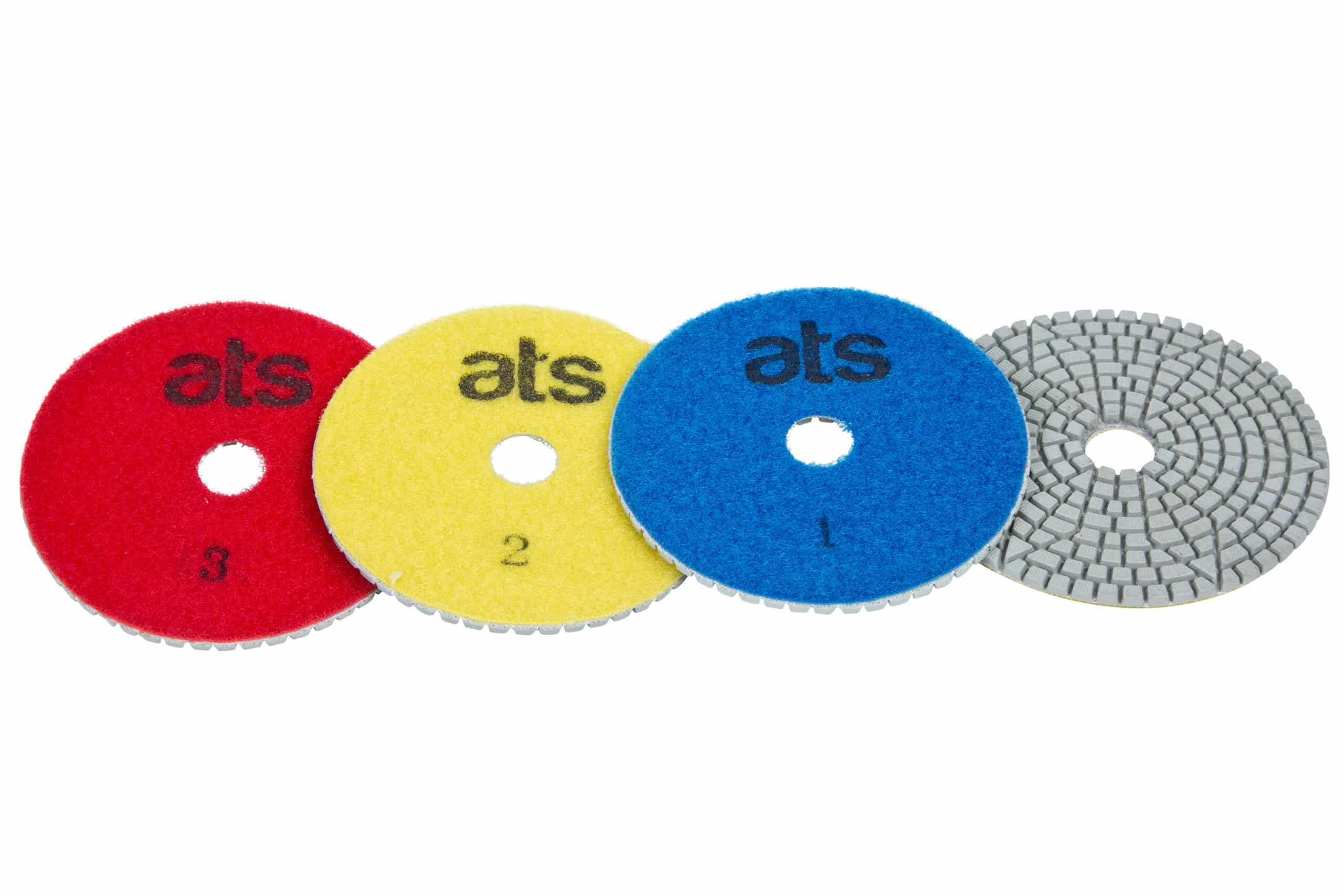 3 Step White Flexible Wet Diamond Quartz Pads